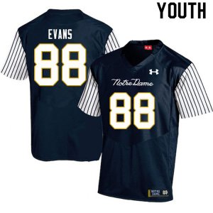 Notre Dame Fighting Irish Youth Mitchell Evans #88 Navy Under Armour Alternate Authentic Stitched College NCAA Football Jersey UYP5699ID